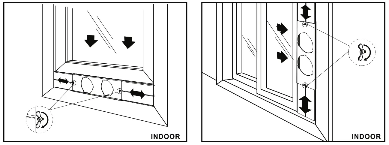 Whynter ARC 147WFH Portable Air Conditioner with Dual Hose and Heater - window panel