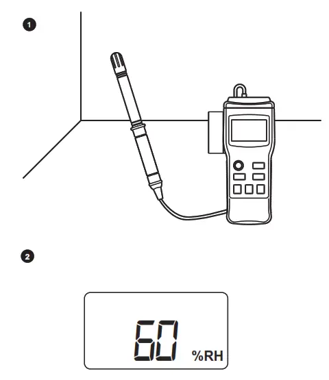 MASTECH MS6505 Humidity Temperature Meter - Humidity Temperature 1