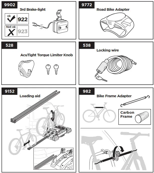 THULE EuroWay G2 922 Lightweight Bike Carrier- 19