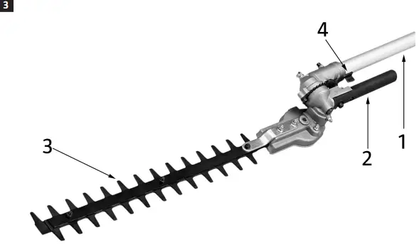 MEEC TOOLS 000904 Gasoline Powered 4 In 1 Square Trimmer - parts 3
