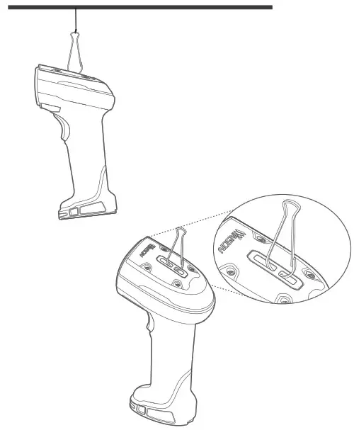 WINSON ST 70 Industrial Wireless Barcode Scanner - Use The Hook
