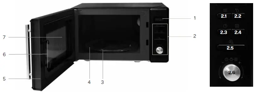 INVENTUM MN207SB Magnetron Only Oven fig 2