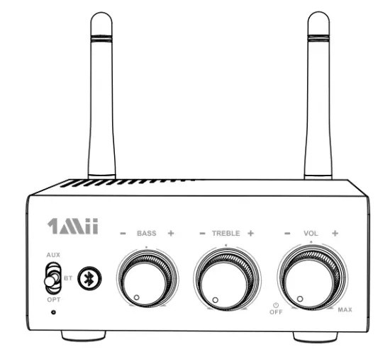 1Mii B0308 Bluetooth Digital Amplifier Receiver