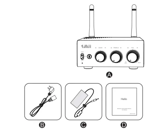 1Mii B0308 Bluetooth Digital Amplifier Receiver - figure 1
