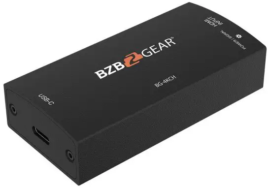 BZBGEAR BG-4KCH USB-C 4K Video Capture Box with Scaler