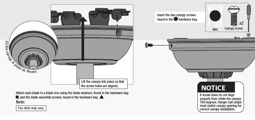 Hunter 50738 Seattle 12-Inch Indoor Ceiling Fan FIG 12