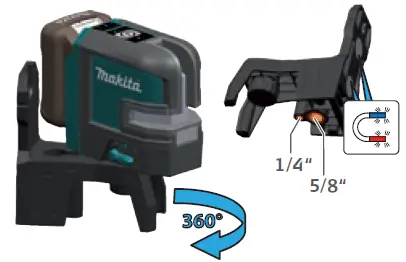 makita-SK106GD-12v-Cordless-CXT-4-Point-Cross-Line-Green-Laser-Level-fig4