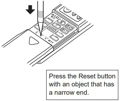MITSUBISHI ELECTRIC Air-Conditioners Reset button