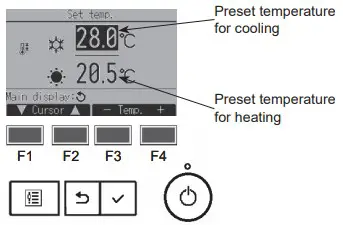 MITSUBISHI ELECTRIC Air-Conditioners selected temperature