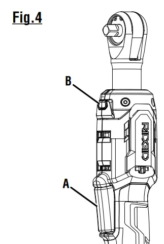 RIDGID R866010 18V 1 4 Inch Brushless Ratchet User Manual - Fig. 4