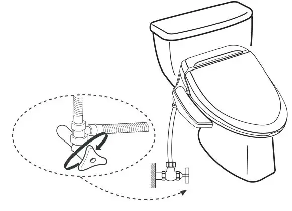 bioBidet BB600 White Ultimate Bidet Electric Heated Toilet Seat - CLOSE SHUTOFF VALVE