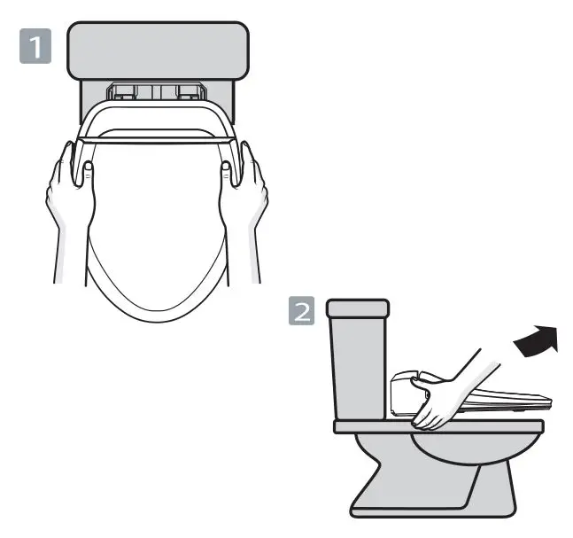 bioBidet BB600 White Ultimate Bidet Electric Heated Toilet Seat - HOW TO ATTACH AND DETACH THE UNIT