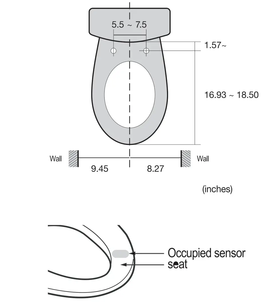 bioBidet BB600 White Ultimate Bidet Electric Heated Toilet Seat - OCCUPIED SENSOR