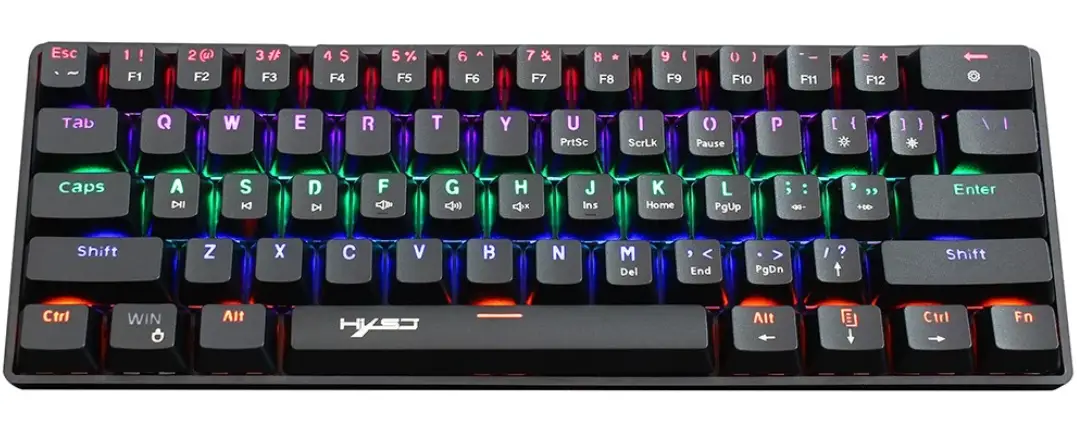 HXSJ-V900-Wired-61-key-Compact-Mechanical-Keyboard