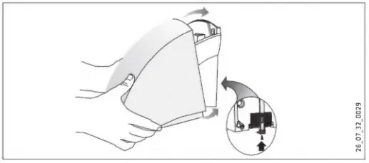 STIEBEL ELTRON HTE 4 Compact Hand Dryer - Fitting the HTE 5 casing cover
