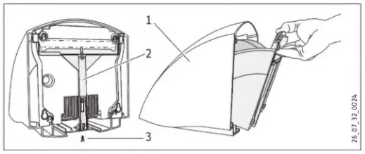 STIEBEL ELTRON HTE 4 Compact Hand Dryer - Removing the HTE 5 casing cover