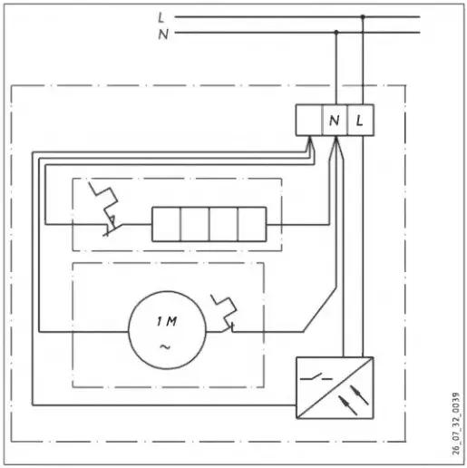 STIEBEL ELTRON HTE 4 Compact Hand Dryer - Wiring diagram
