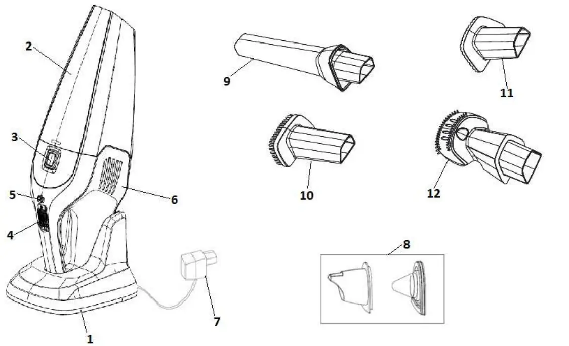 gorenje MVC 148 FW Handheld Vacuum Cleaner - Fig
