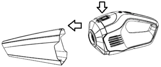 gorenje MVC 148 FW Handheld Vacuum Cleaner - release button