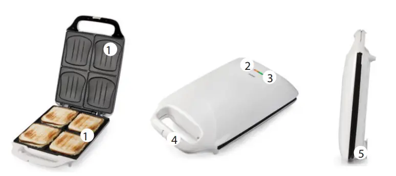 DOMO DO9064C XXL Family Sandwich Maker 1