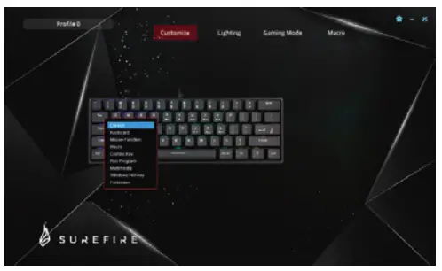 SureFire M1 KINGPIN Gaming Keyboard black - KIP1