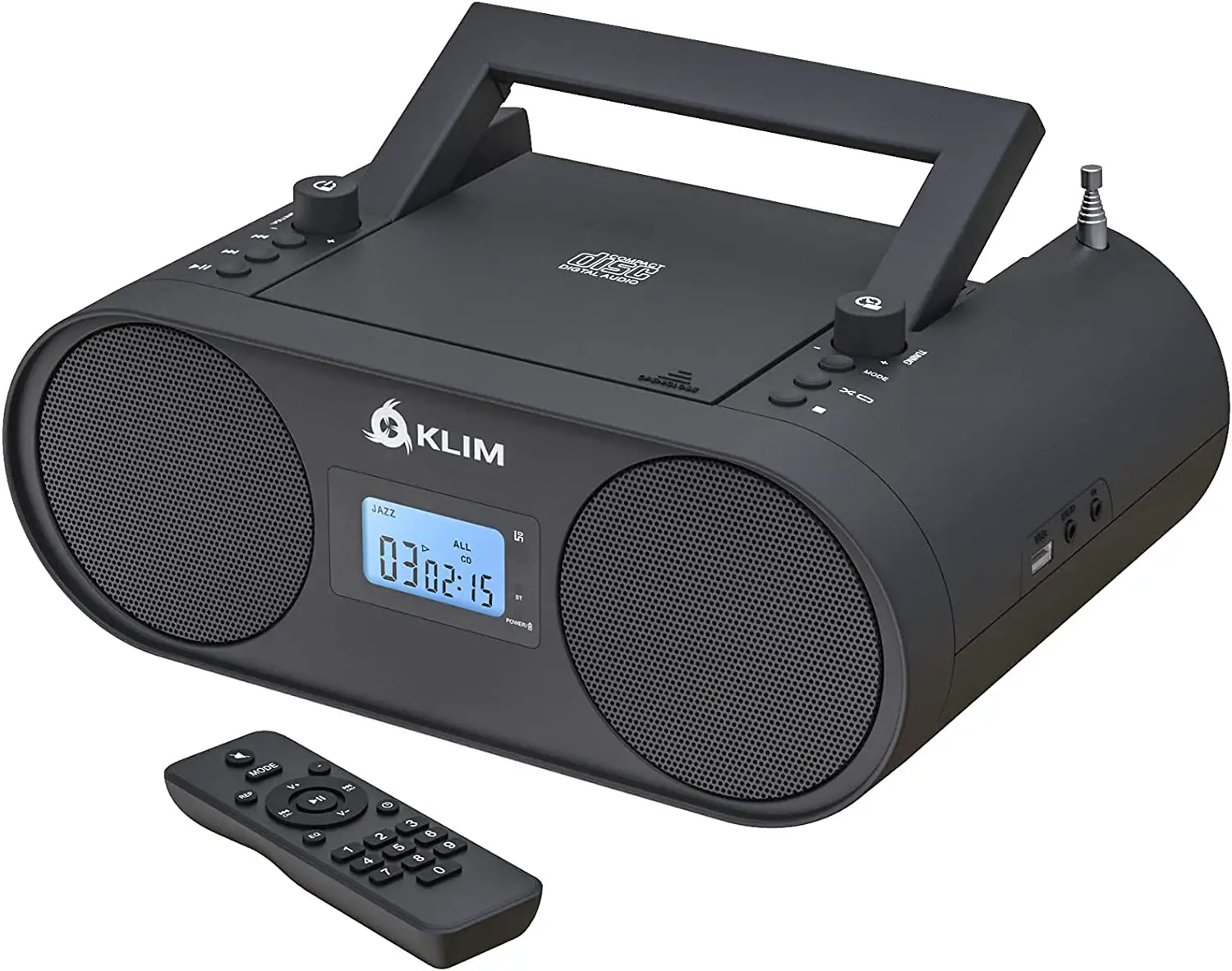 KLIM-Boombox-B4-CD-Player-Portable-Audio-System-AM-FM-Radio-with-CD Player