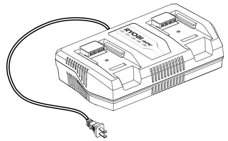RYOBI OP409 40 Volt Dual Port Rapid Charger