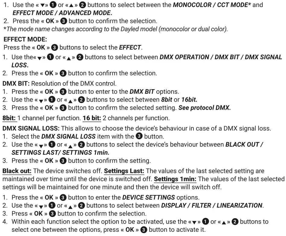 Lupo Dayled 650 Pro Fresnels Ligh - DMX Options