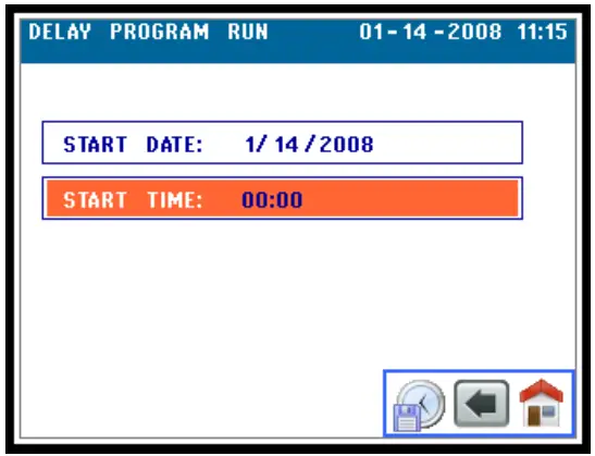datacolor Ahiba IR Pro Textile Dyeing Machine - Delayed Program Run Screen