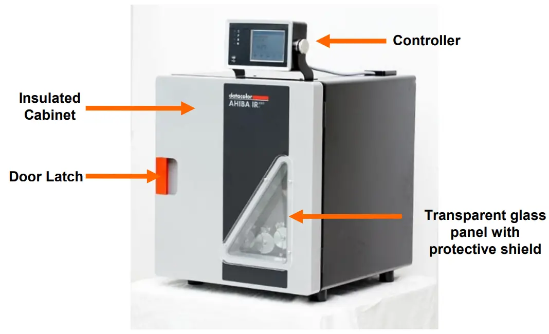 datacolor Ahiba IR Pro Textile Dyeing Machine - Front of Unit