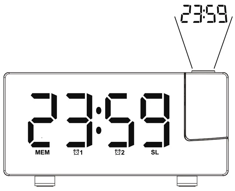 PICTEK Digital Projection Alarm Clock