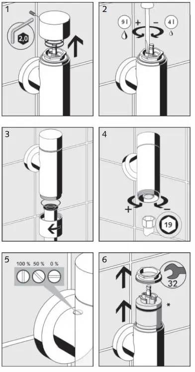 SCHELL 1-DN 25 Exposed WC flush valve unit-fig4