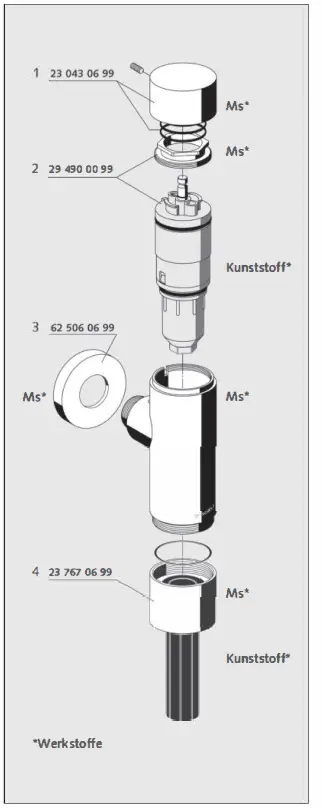 SCHELL 1-DN 25 Exposed WC flush valve unit-fig6