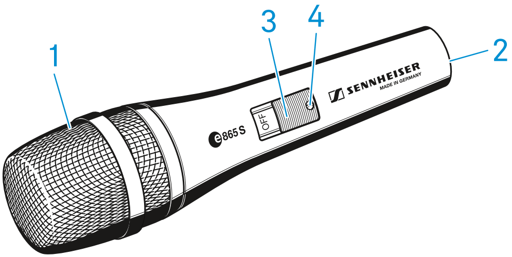 SENNHEISER E 865S Handheld Supercardioid Condenser Microphone - FIG 1