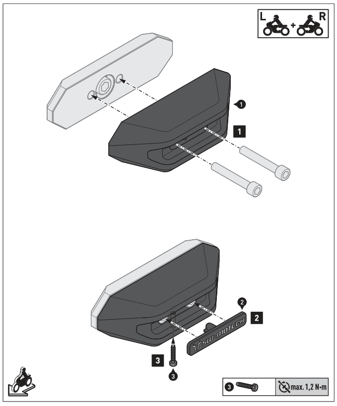 SW-MOTECH STP.06.590.11300 B Frame Protection Pads for Yamaha Motorcycles - fig4