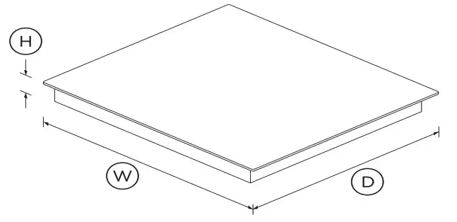FISHER PAYKEL CE604DTB1 Electric Cooktop - DIMENSIONS