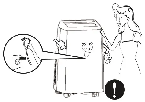 Shinco Portable Air Conditioner - turn off the machine