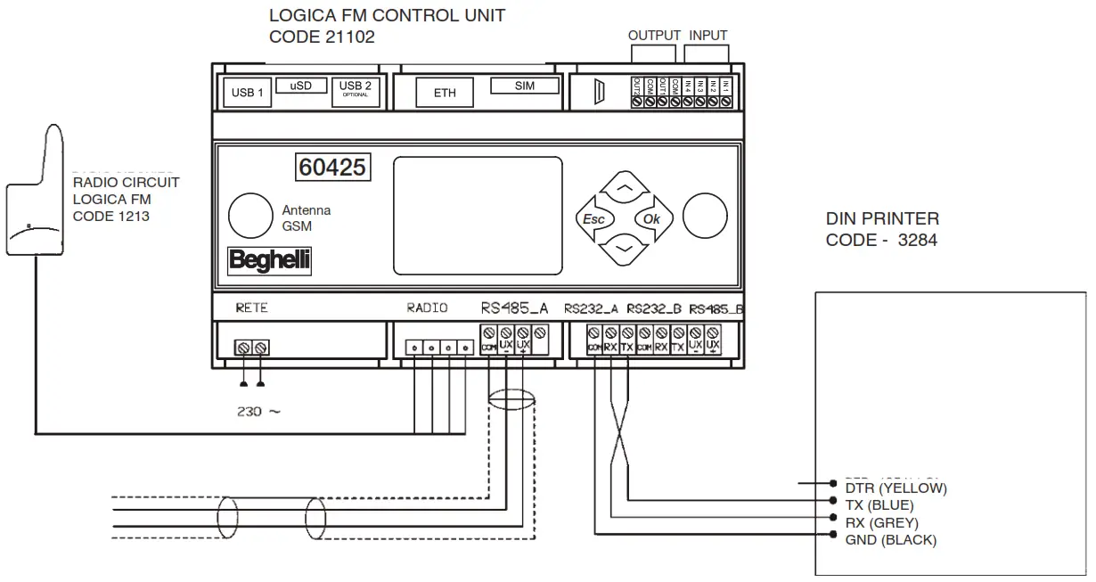 Beghelli 21102 Logica FM Control Unit - Fig1