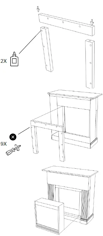 XARALYN ELSKI LED Electric Fireplace Insert-2