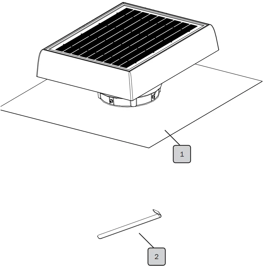 Bradford Ventilation 187002 SolarXVENT Solar Powered Ventilator - fig1
