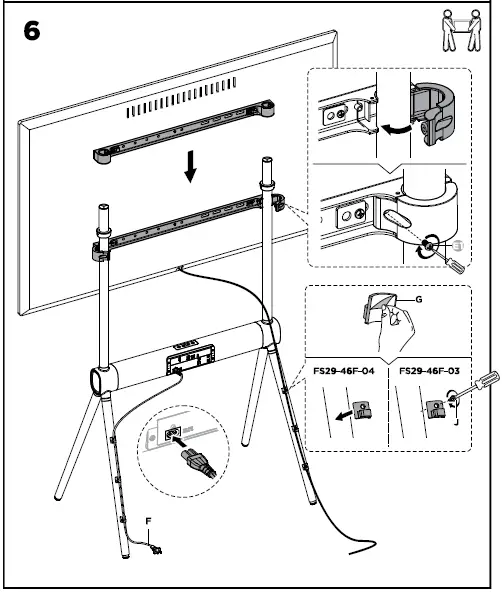 LUMI-Legend-FS29-46F-03-Easel-Studio-TV-Floor-Stand-with-Soundbar-13