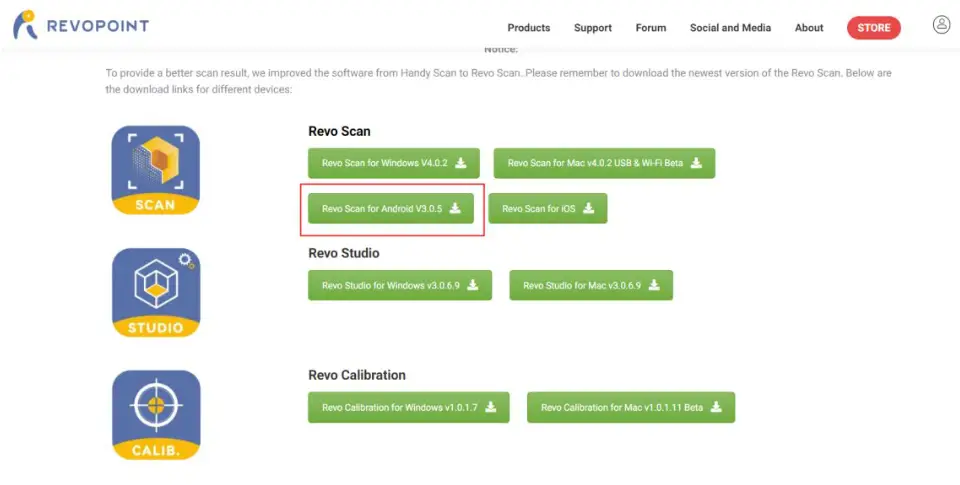 REVOPOINT Mini 3D Professional Bluelight 3D Scanner - Android Smartphone