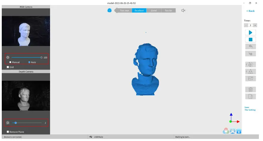 REVOPOINT Mini 3D Professional Bluelight 3D Scanner - RGB