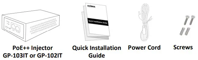 EDIMAX GP-103IT EEE 802.3bt Gigabit 90W PoE++ Injector - Qr code