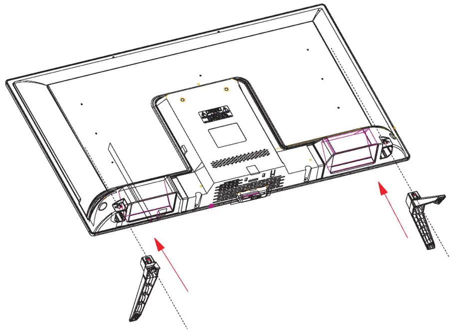 TELEFUNKEN TF LED32S69T2 31.5 Inch HD LED TV - Base installation