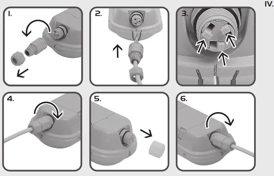 LUMAK PRO 10471863 Damp Proof LED Luminaire - Connection