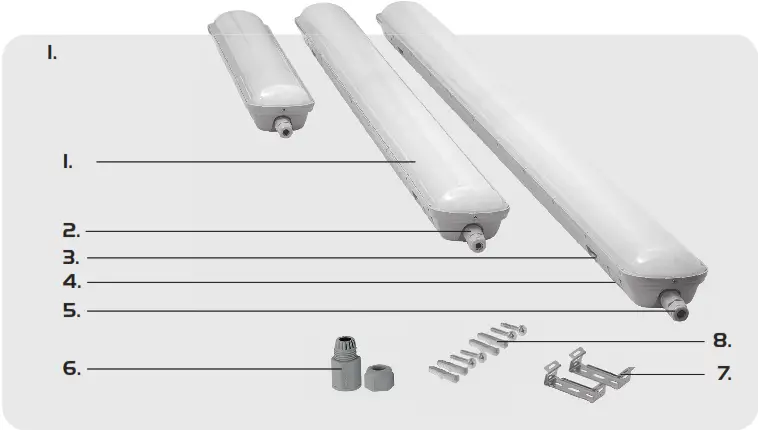 LUMAK PRO 10471863 Damp Proof LED Luminaire - Description