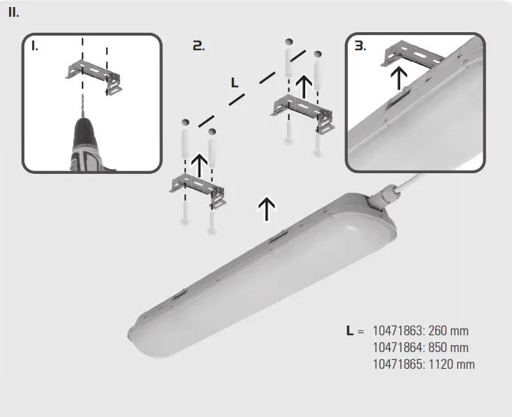 LUMAK PRO 10471863 Damp Proof LED Luminaire - Operation2