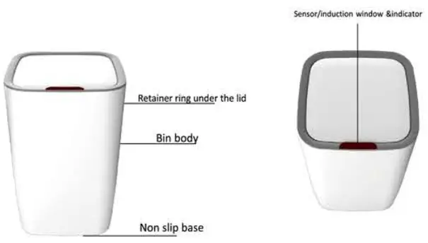 BALINGTECH 9ls25 Garbage Basket Automatic Sensor - 1