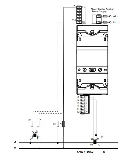 Circutor CVM-E3-MINI-MC-WiEth Three Phase Power Analyser - Figure 2